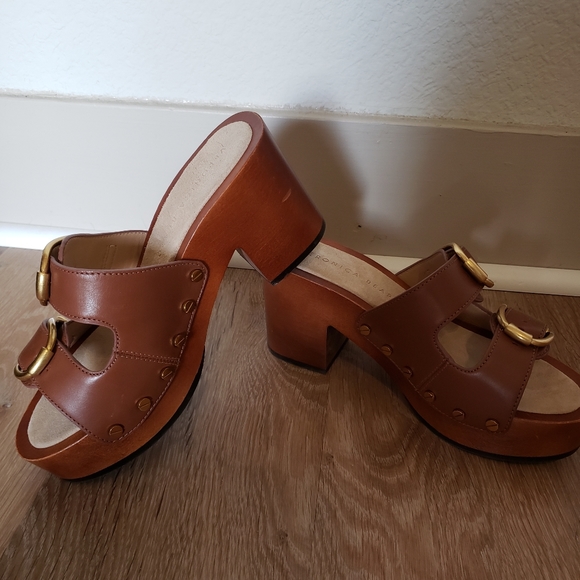 Veronica Beard Halifax leather clogs in Hazelwood womens shoes size 5.5 - Picture 5 of 16